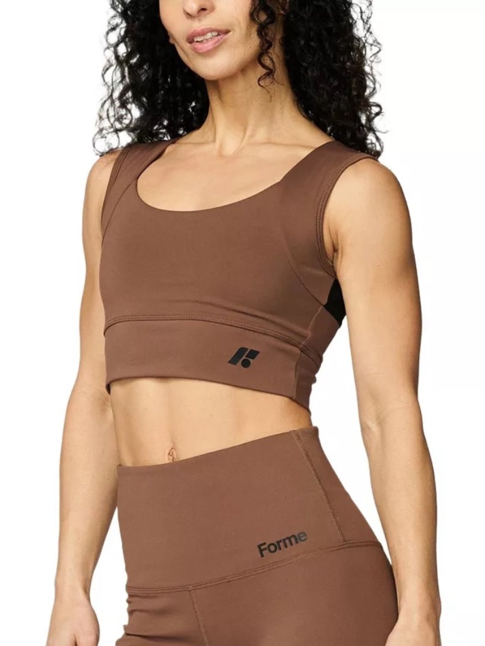 NWT - FORME Power Bra Posture Correcting Sports Bra Espresso Brown